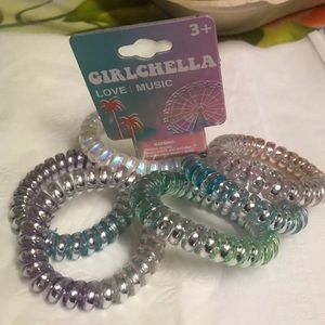 Gel stretch spiral hair scrungie